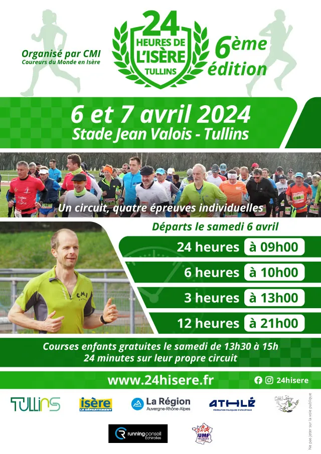 24 h de l’Isère 2024 Inscription Résultats