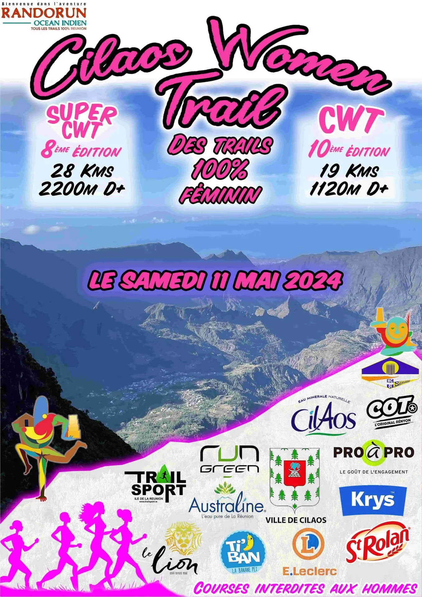 Cilaos women trail 2024 Inscription Résultats