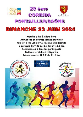 Corrida de Pontailler sur Saône 2024 Inscription Résultats