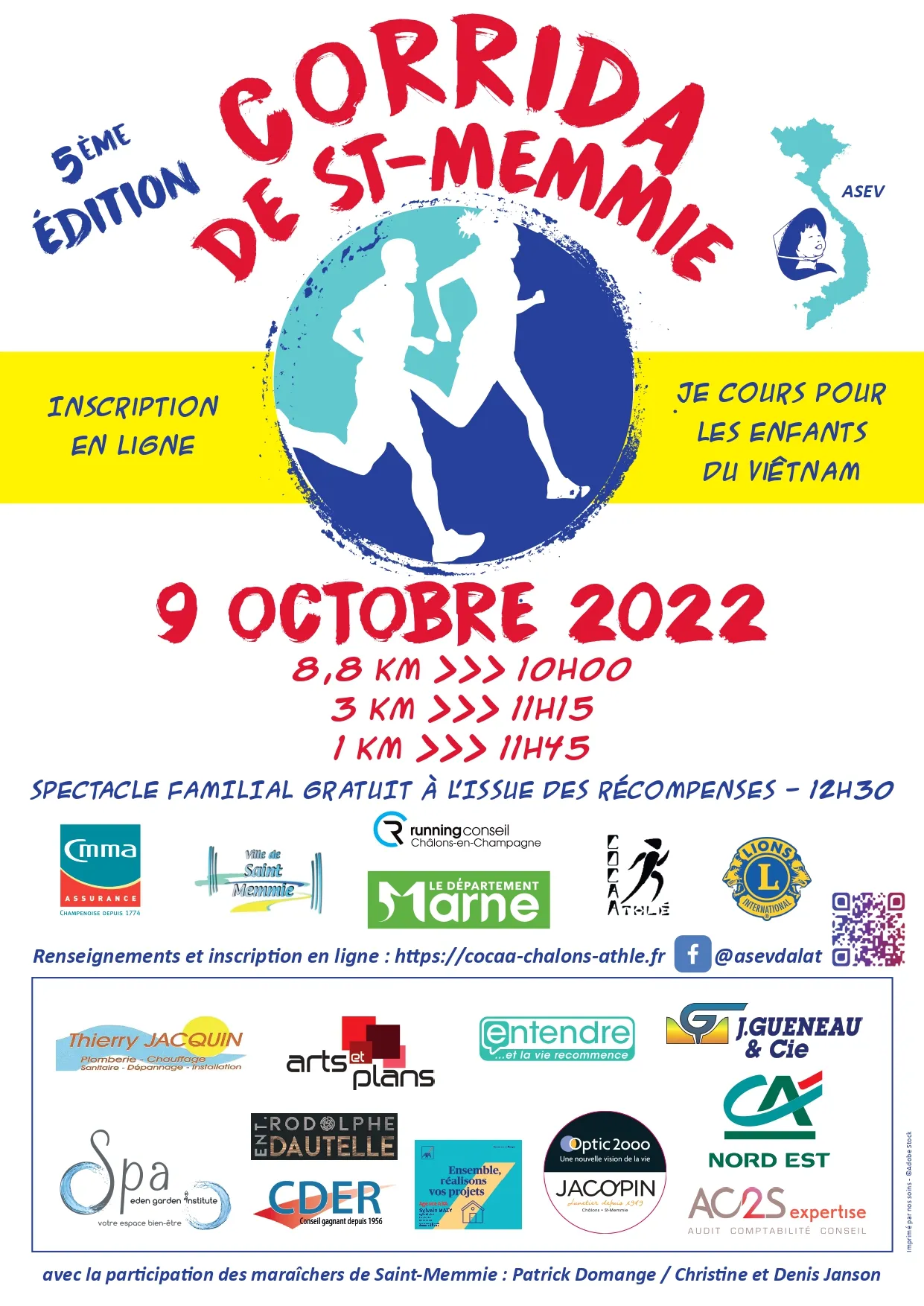 Corrida de Saint Memmie 2024 Inscription Résultats