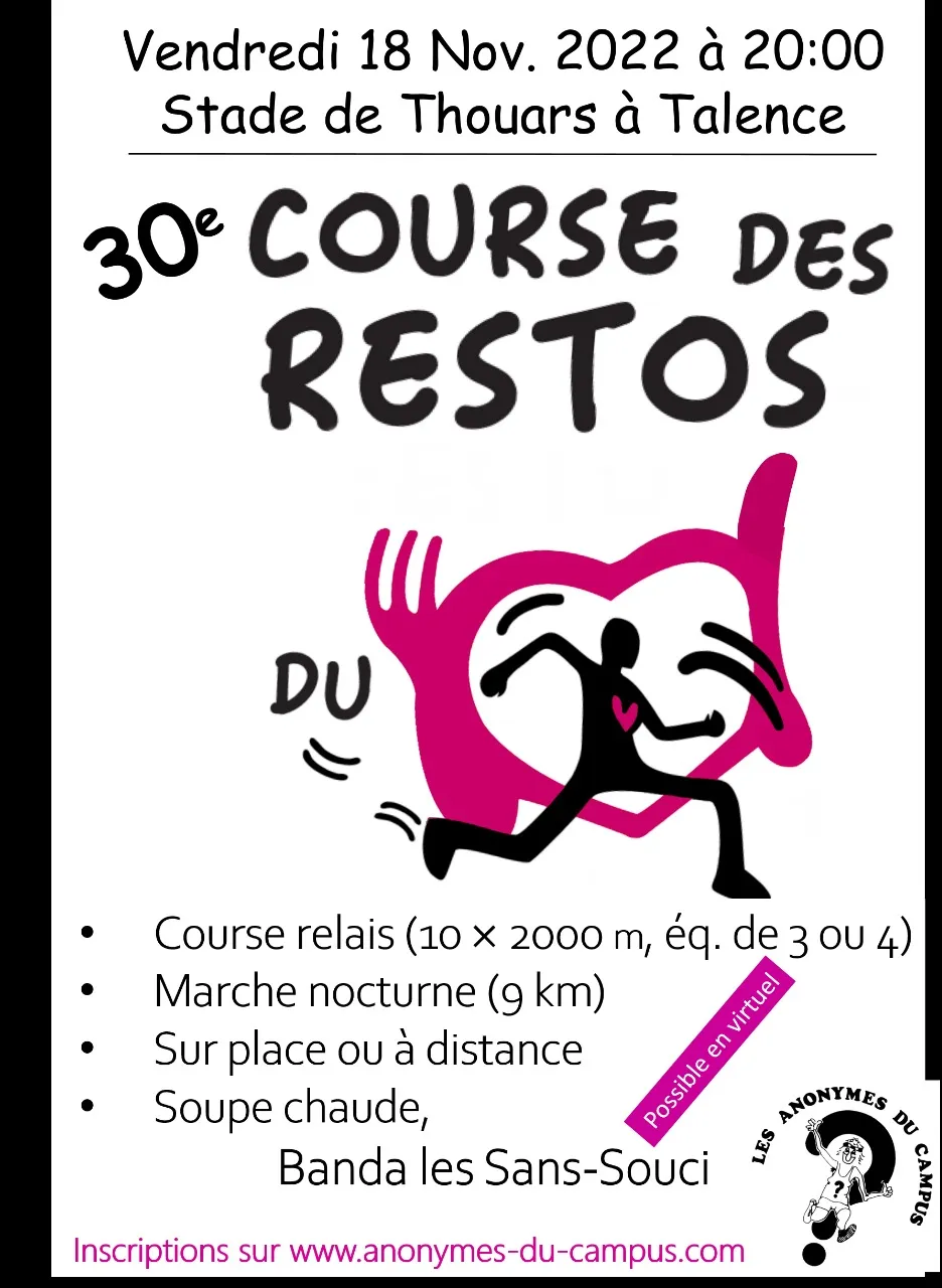 Course des Restos du Coeur 2024 Inscription Résultats