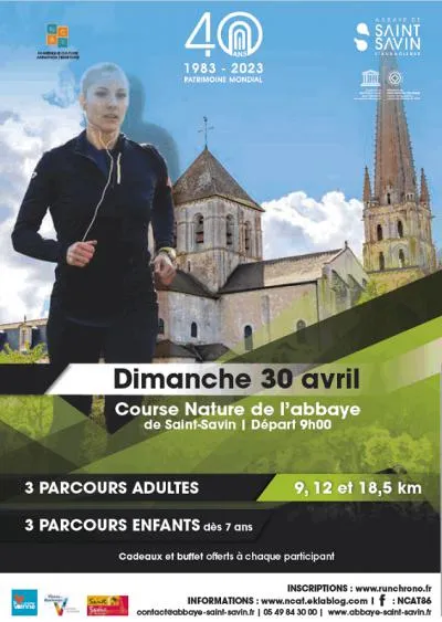 Course nature autour de l’Abbaye de Saint Savin 2024 Inscription Résultats