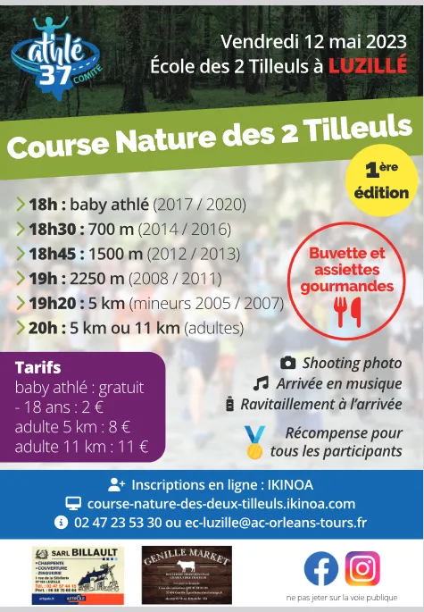 Course nature des 2 Tilleuls 2024 Inscription Résultats