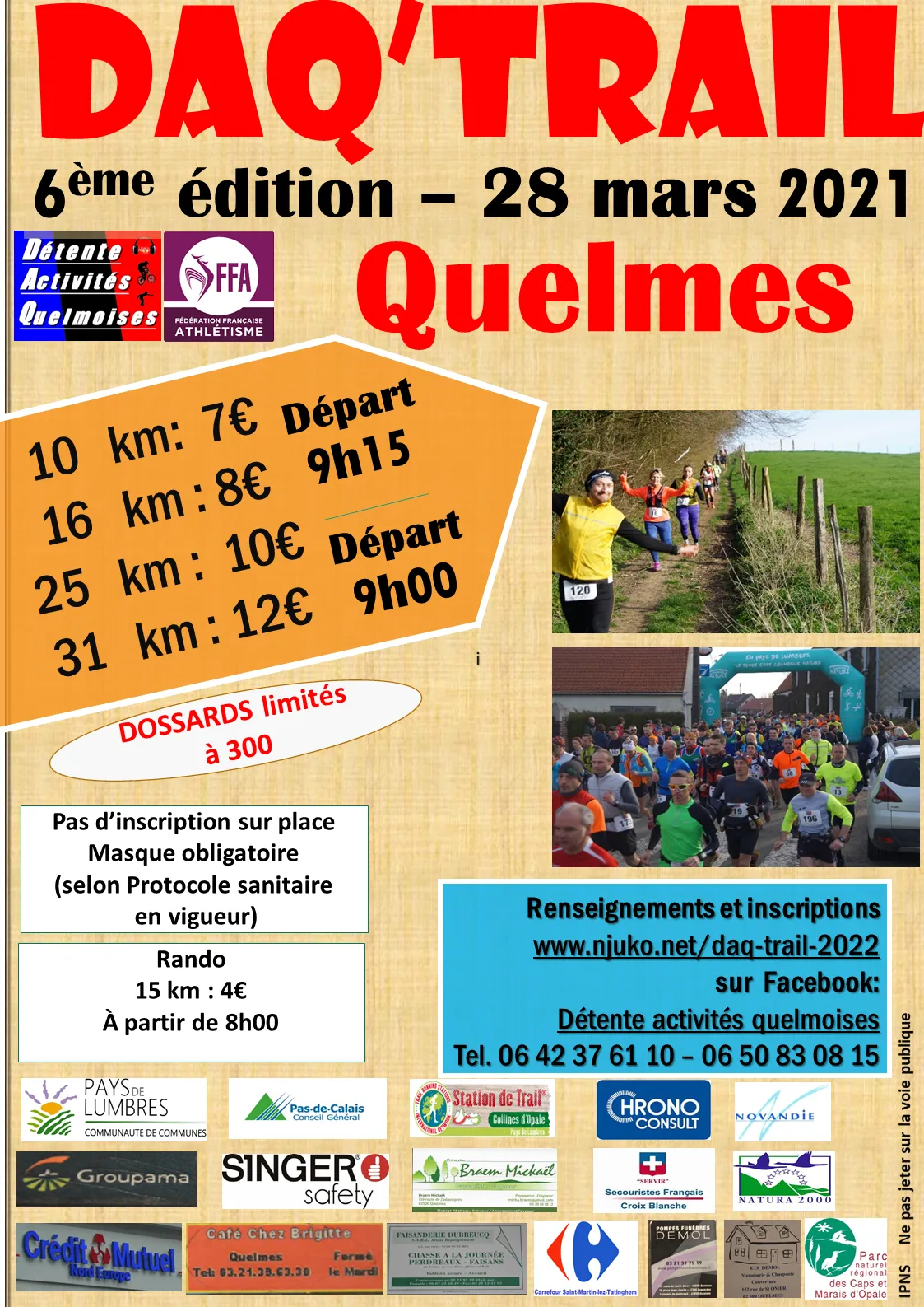 DAQ’ Trail 2024 Inscription Résultats