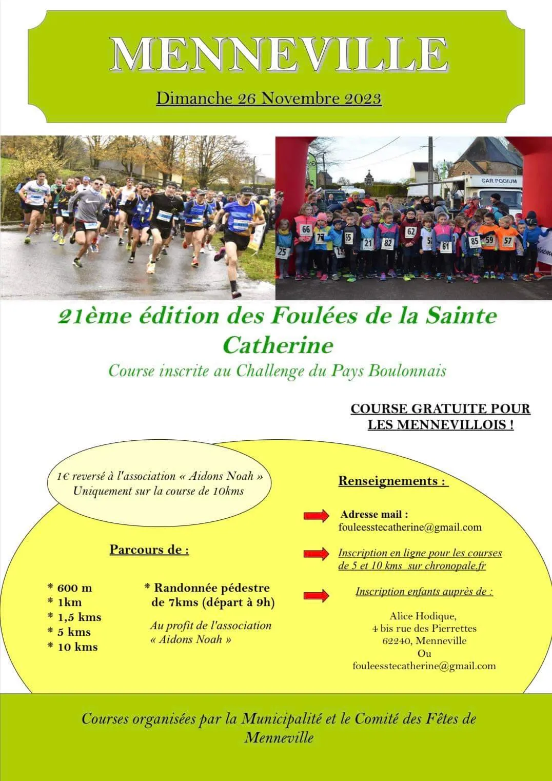 Foulées de la Sainte Catherine 2024 Inscription Résultats