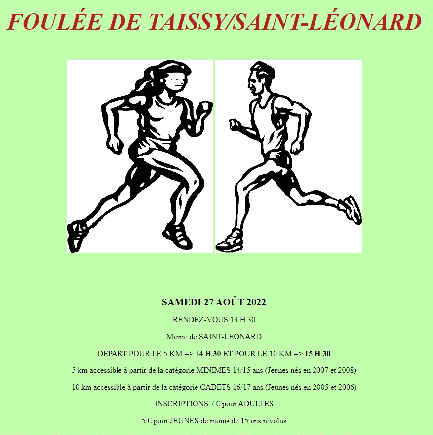 affiche de la course