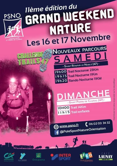 Grand week-end sports nature nocturne de Saint Romain le Noble 2025 Inscription Résultats