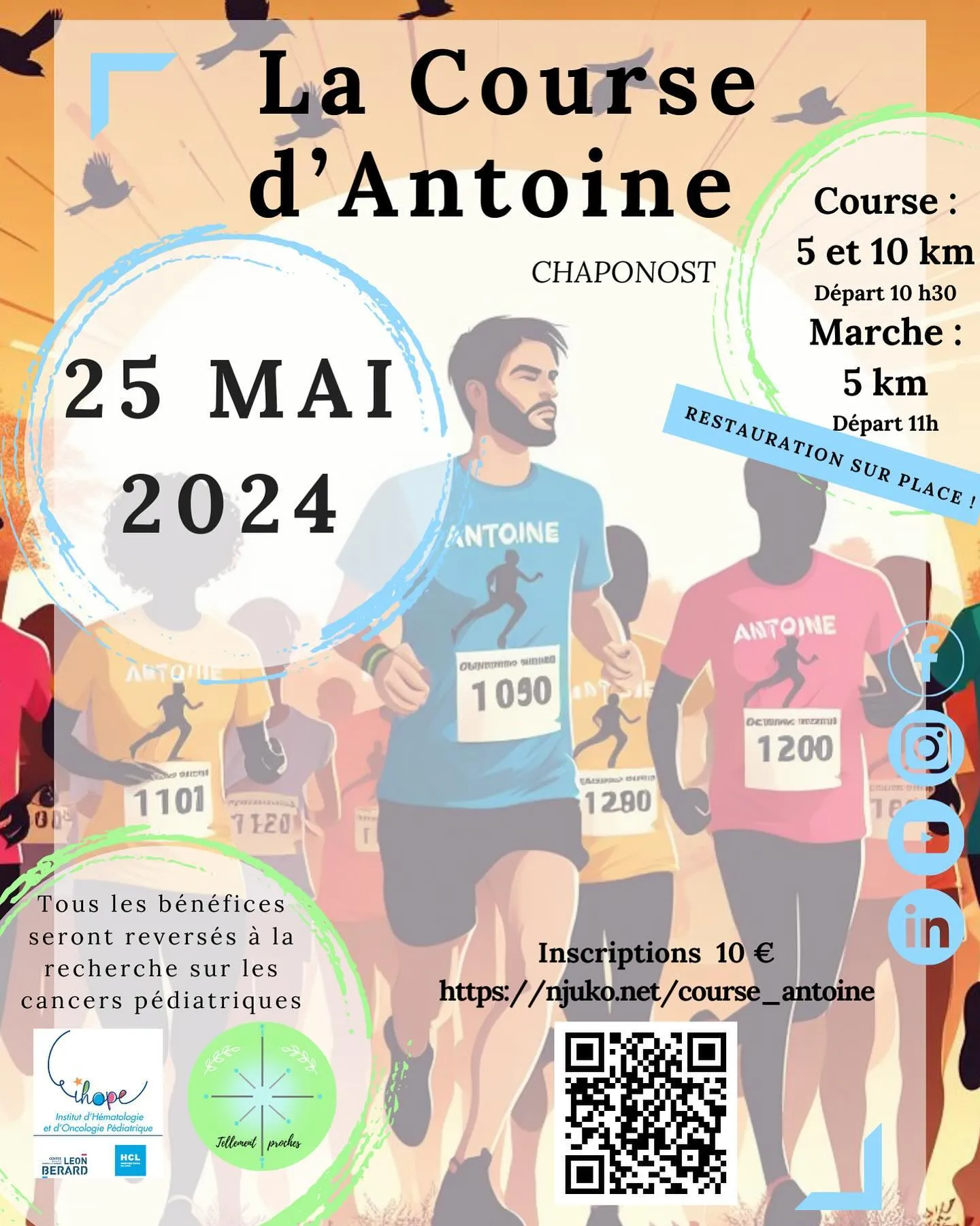 La Course d’Antoine – Chaponost 2024 Inscription Résultats