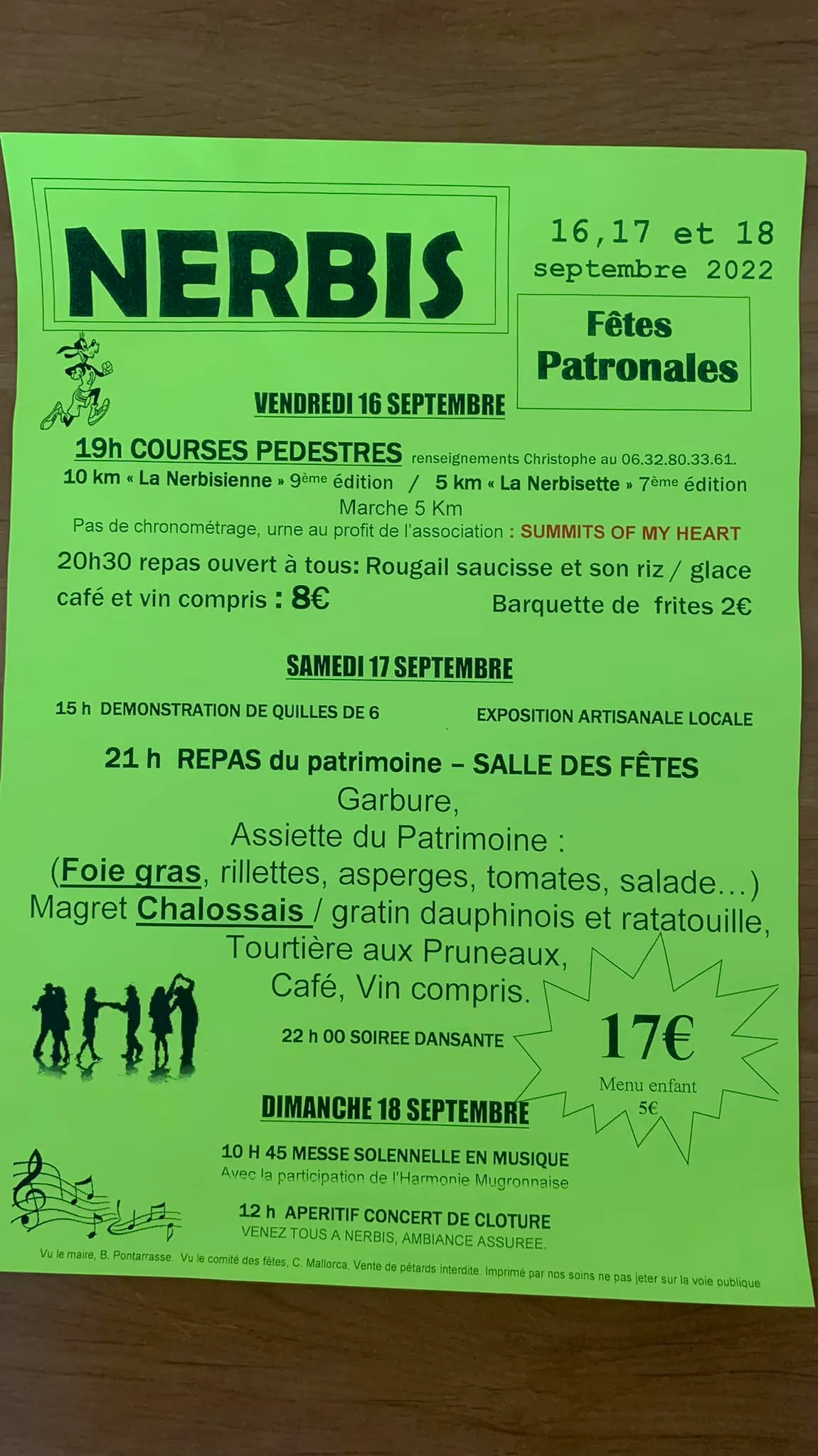 affiche de la course