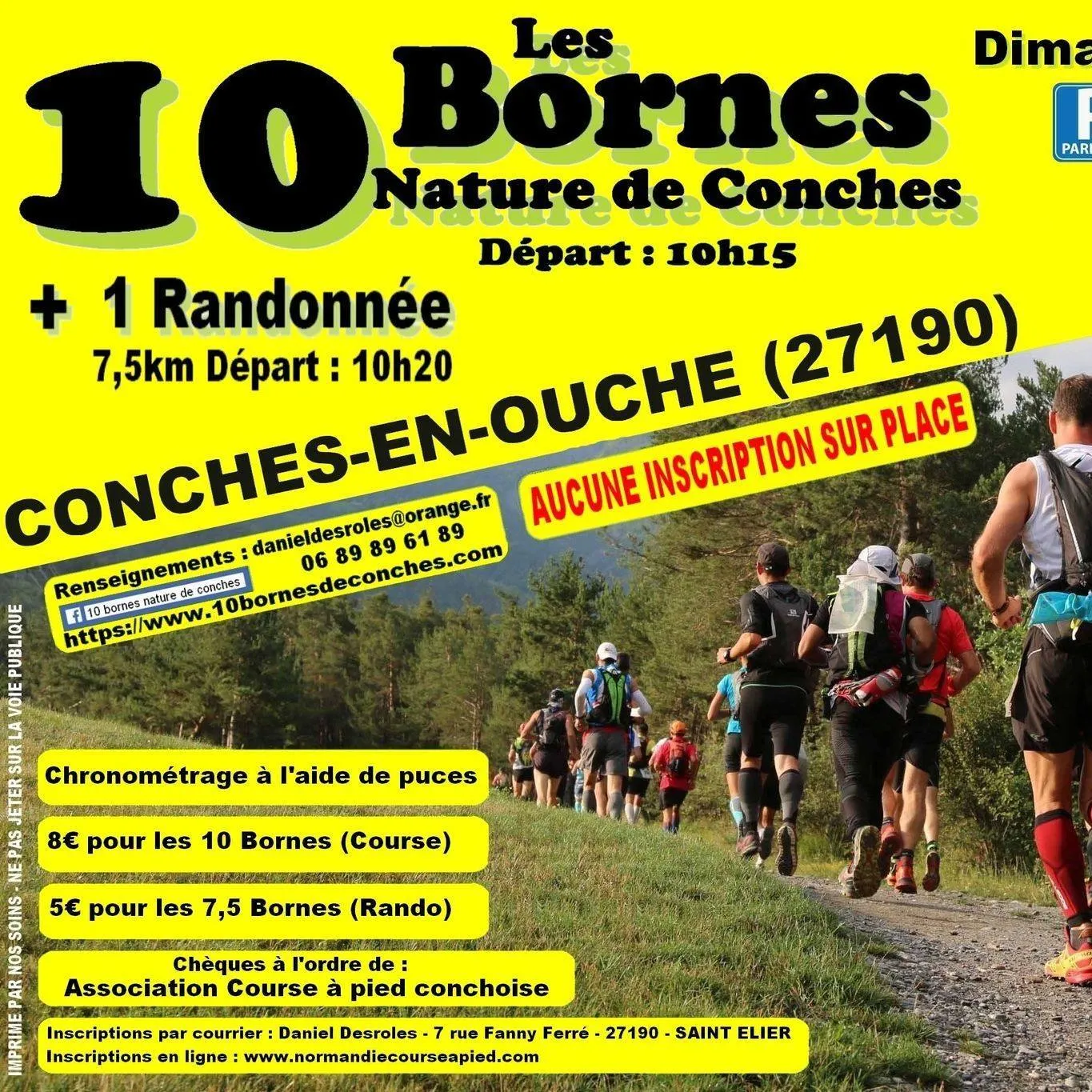 Les 10 Bornes nature de Conches 2024 Inscription Résultats