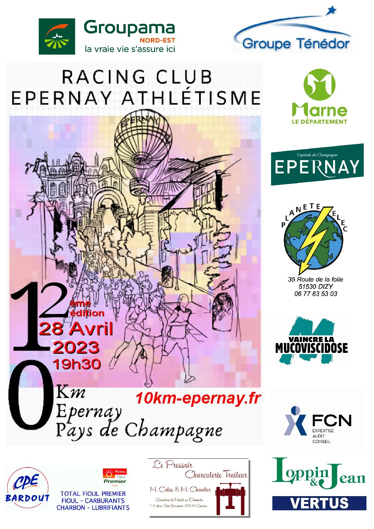 Les 10 km d’Epernay pays de champagne 2024 Inscription Résultats