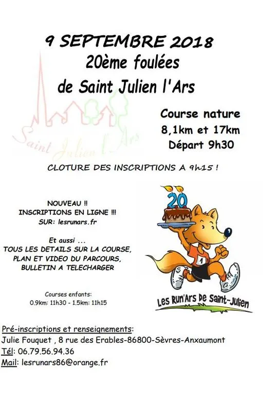 Foulées de Saint Julien 2024 Inscription Résultats