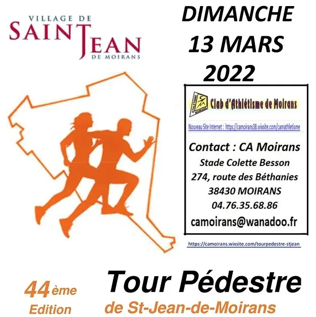 Tour pédestre de Saint Jean de Moirans 2024 Inscription Résultats