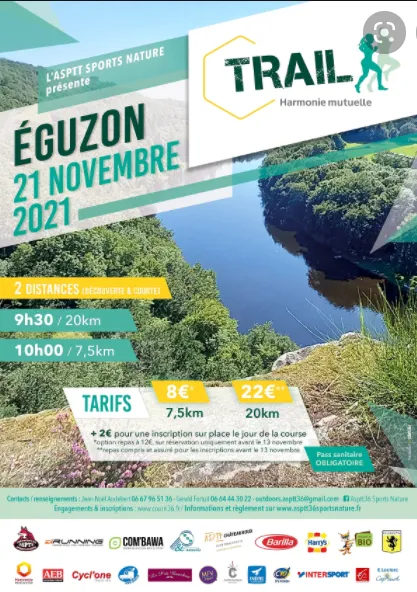 Trail d’Eguzon 2024 Inscription Résultats