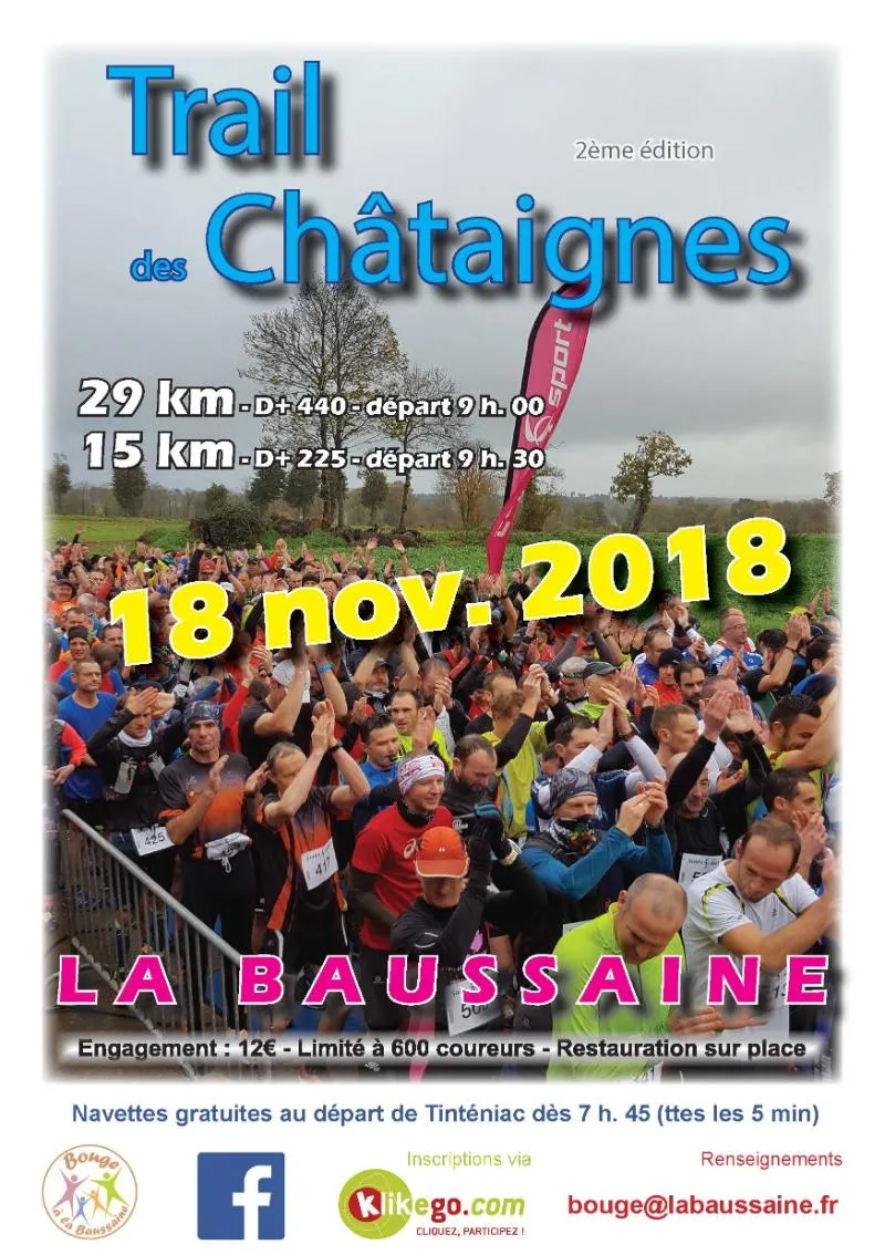 Trail des Chataignes – La Baussaine 2024 Inscription Résultats