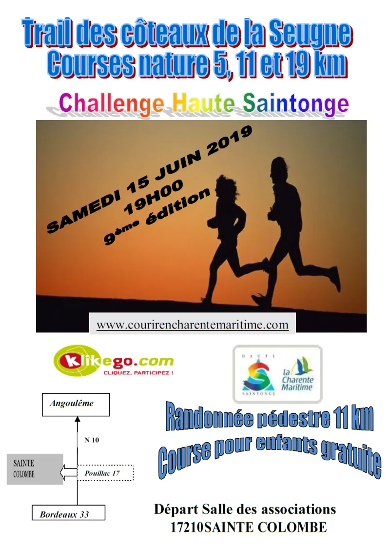 Trail des Côteaux de la Seugne 2024 Inscription Résultats