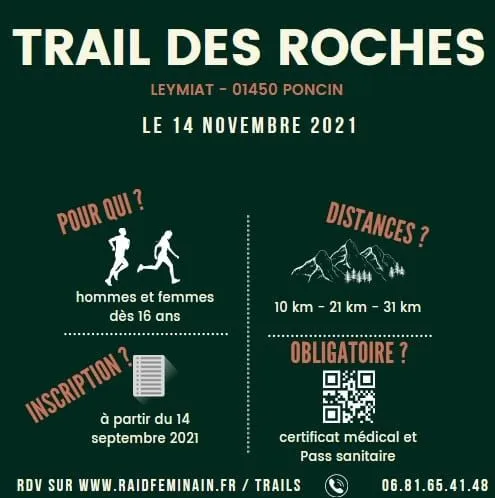 Trail des Roches – Poncin 2024 Inscription Résultats