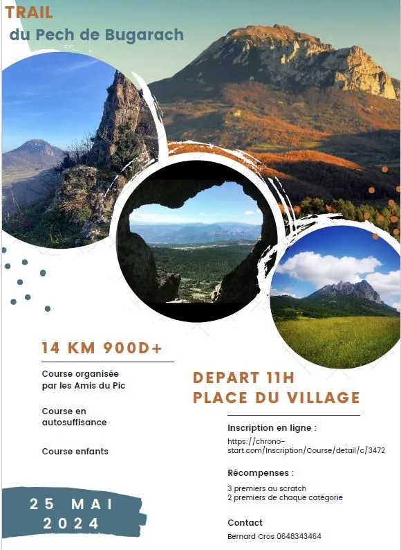 Trail du Pech de Bugarach 2024 Inscription Résultats