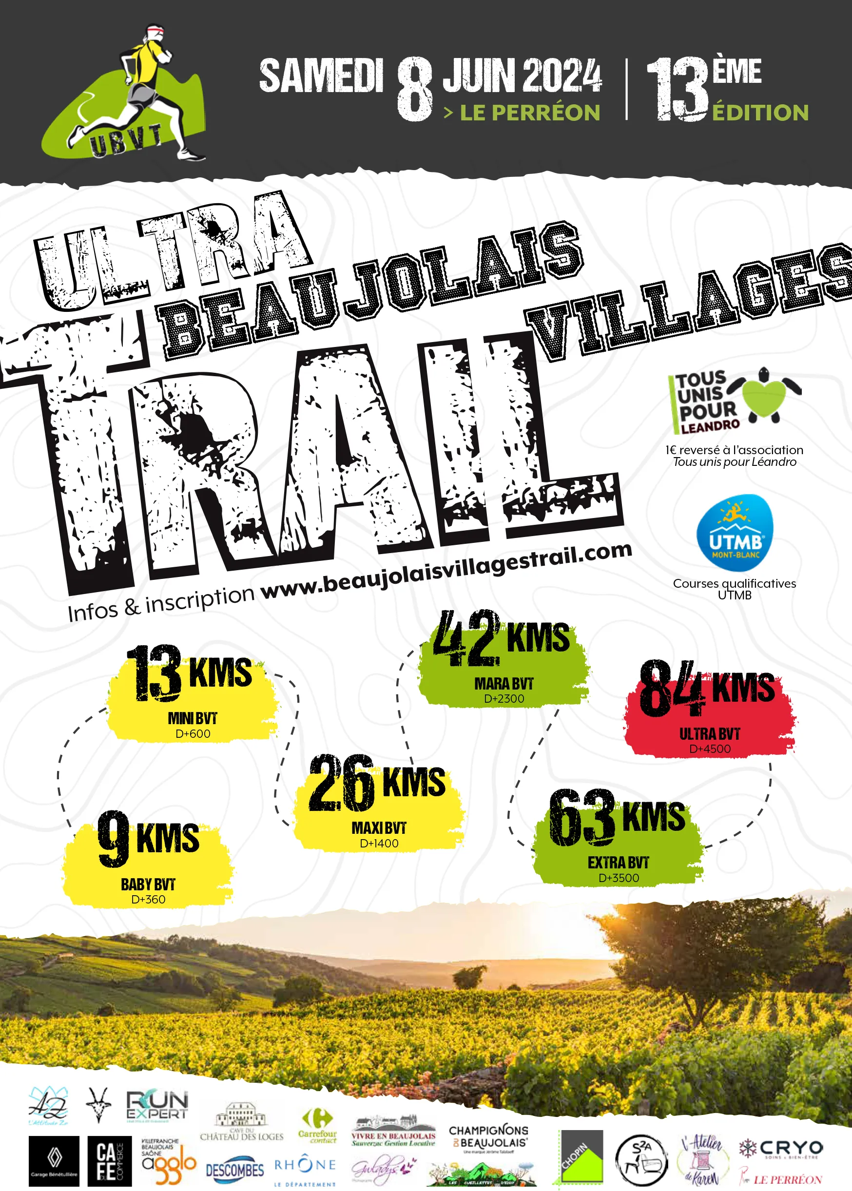 Ultra Beaujolais Village Trail UBVT 2024 Inscription Résultats