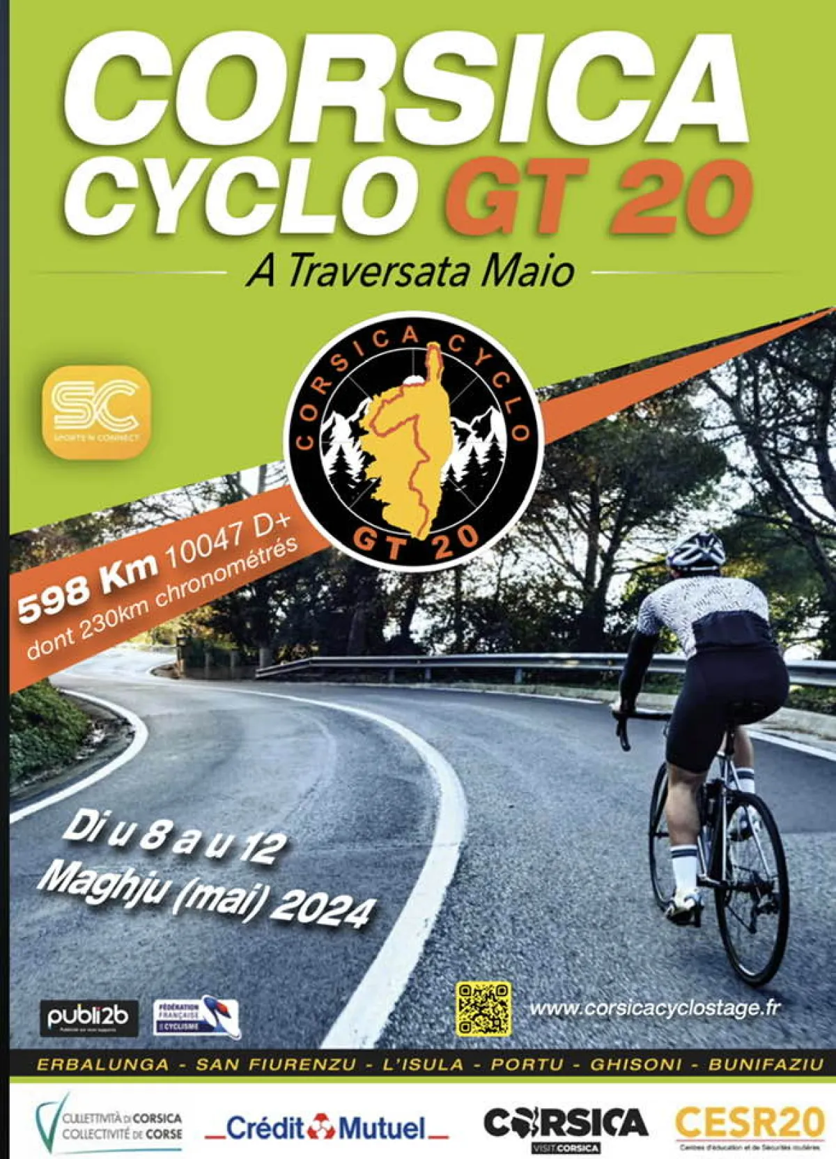 La corsica Cyclo GT20  2024 – Infos, Inscriptions, Résultats, Trace