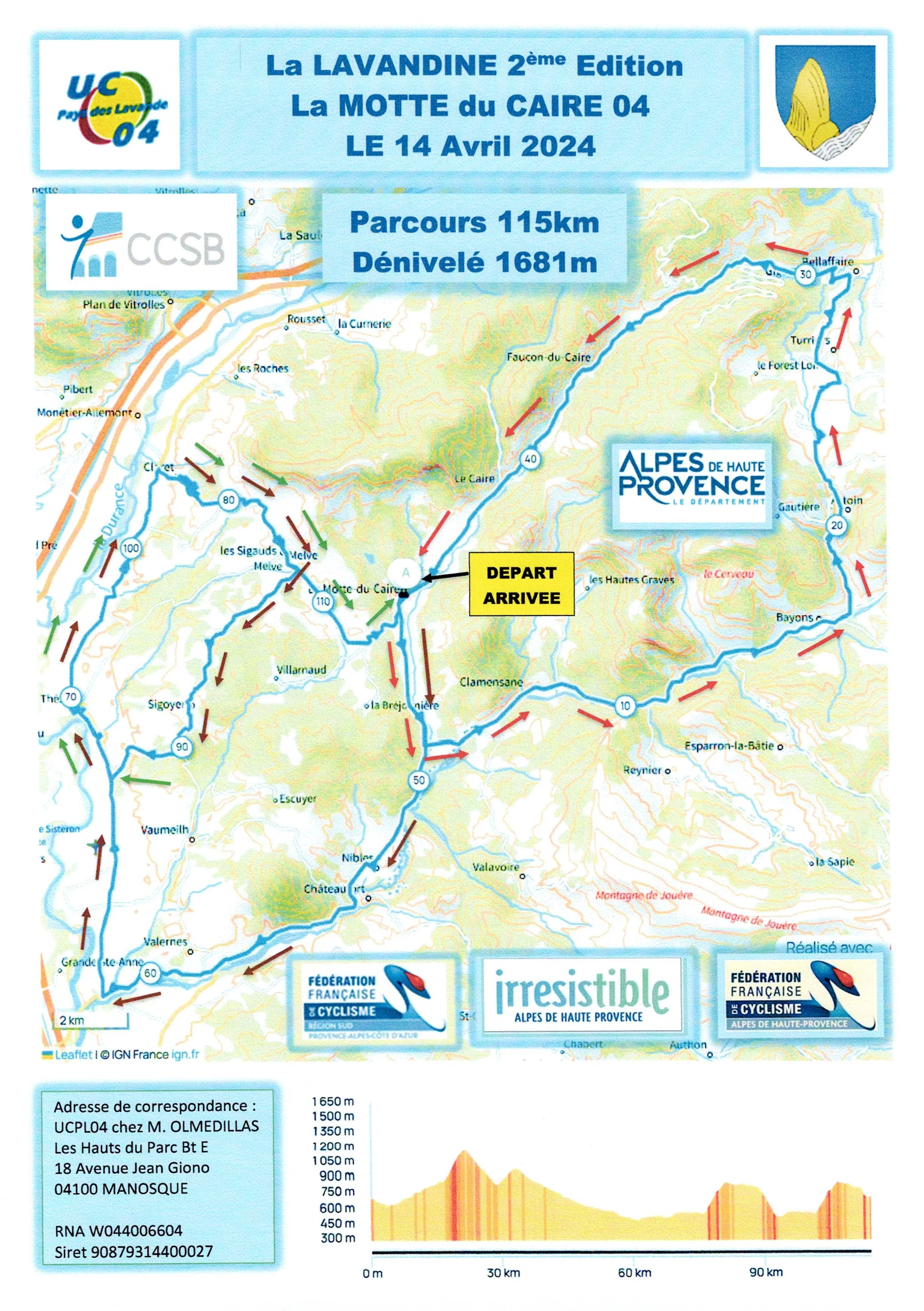 affiche de la course