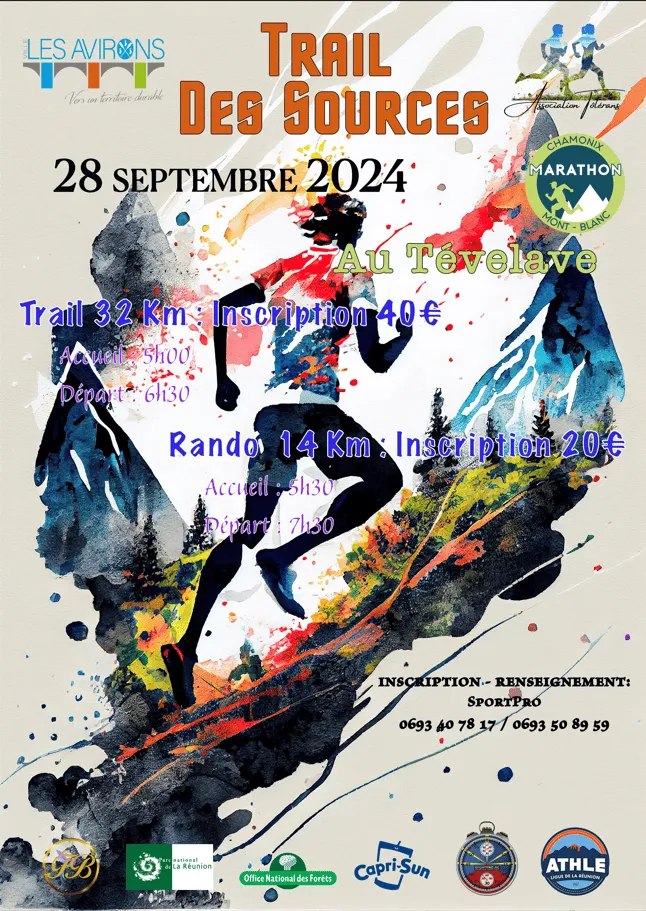 Trail des Sources – Les Avirons 2024 Inscription Résultats