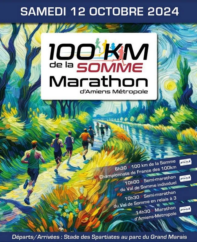 100 km de la Somme & Marathon d’Amiens Métropole 2024 Inscription Résultats