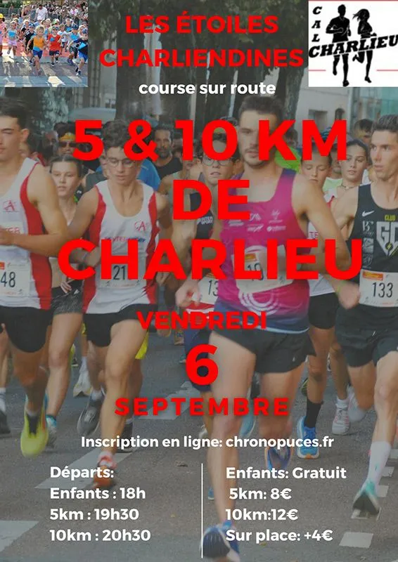 5 & 10 km de Charlieu – les Etoiles Charliendines 2024 Inscription Résultats