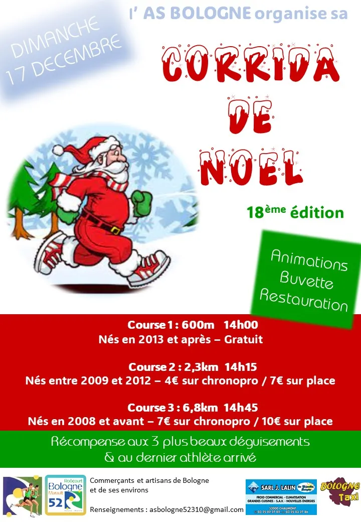 Corrida de Noël – Bologne 2024 Inscription Résultats