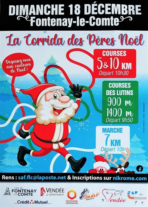 Corrida de Noël – Fontenay le Comte 2024 Inscription Résultats