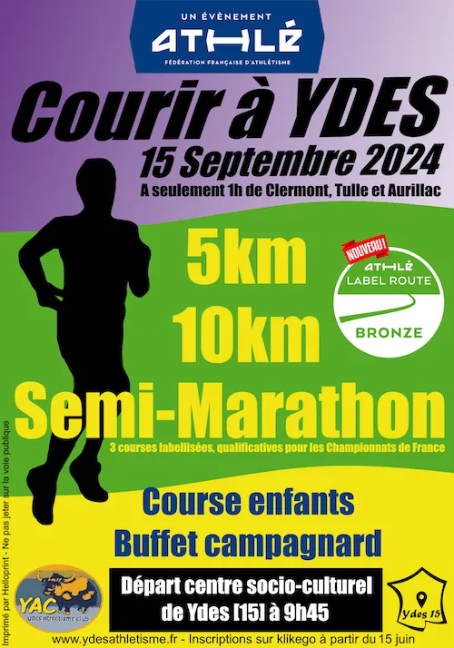 Courir a Ydes 2024 Inscription Résultats