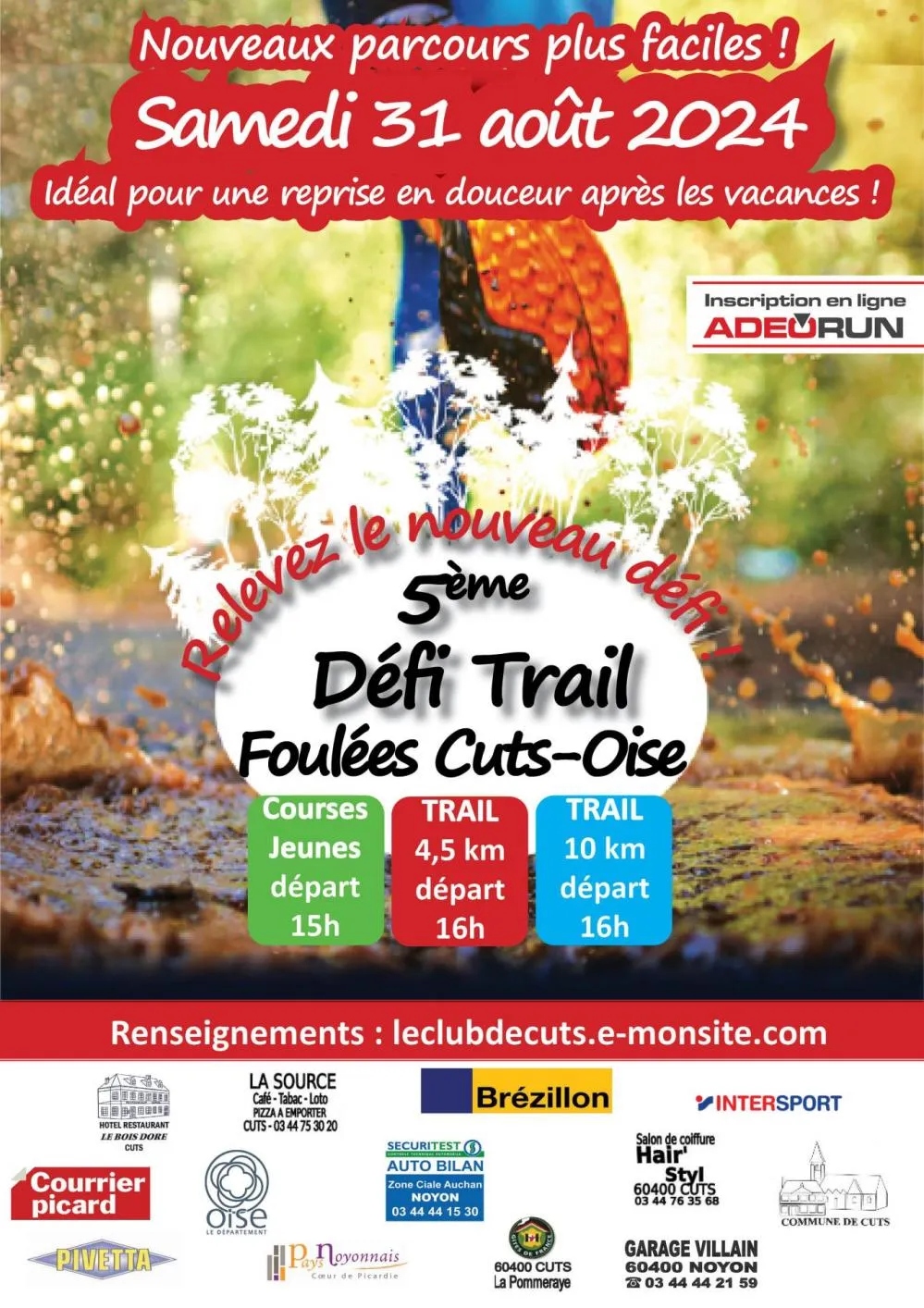 Défi Trail  – Foulées Cuts Oise 2024 Inscription Résultats