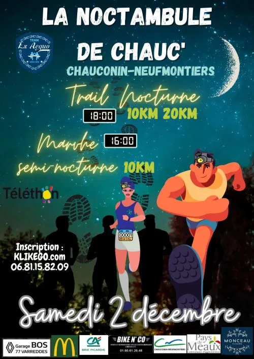 Noctambule de Chauc’ 2024 Inscription Résultats