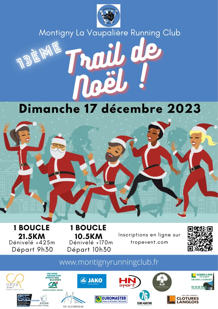 Trail de Noël de Montigny 2024 Inscription Résultats