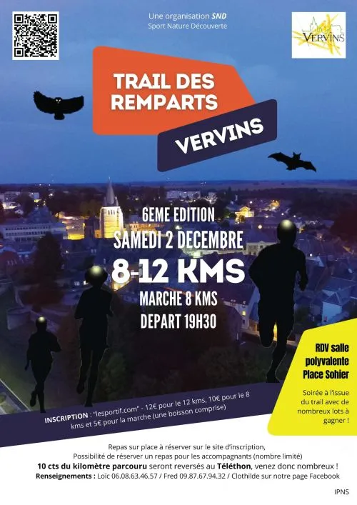 Trail nocturne des Remparts de Vervins 2024 Inscription Résultats