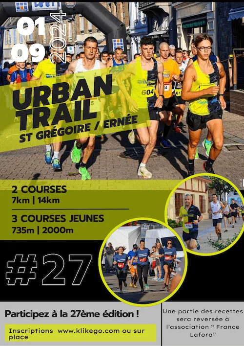 Trail urbain de la Saint Grégoire 2024 Inscription Résultats