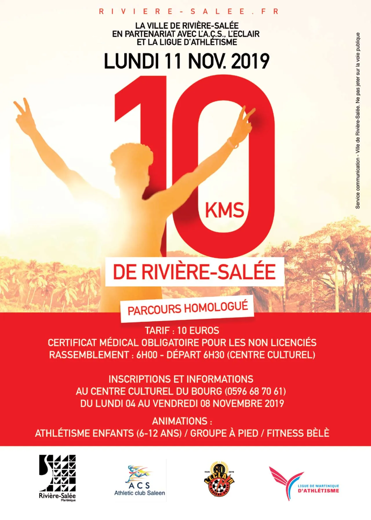 10 km de la ville de Riviere Salée 2024 Inscription Résultats