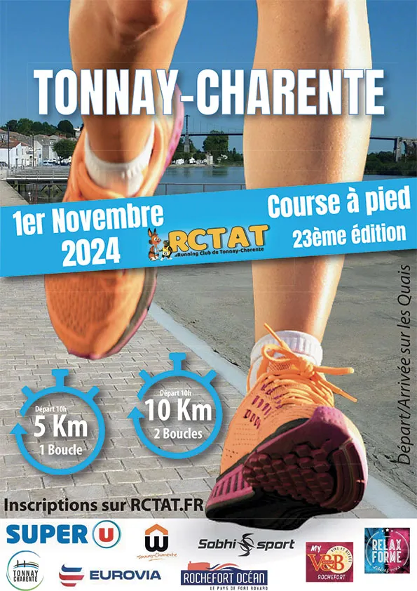 10 km de Tonnay-Charente 2025 Inscription Résultats