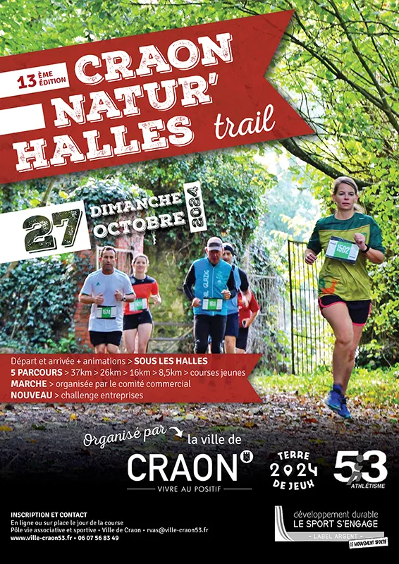 Craon natur’Halles Trail 2024 Inscription Résultats