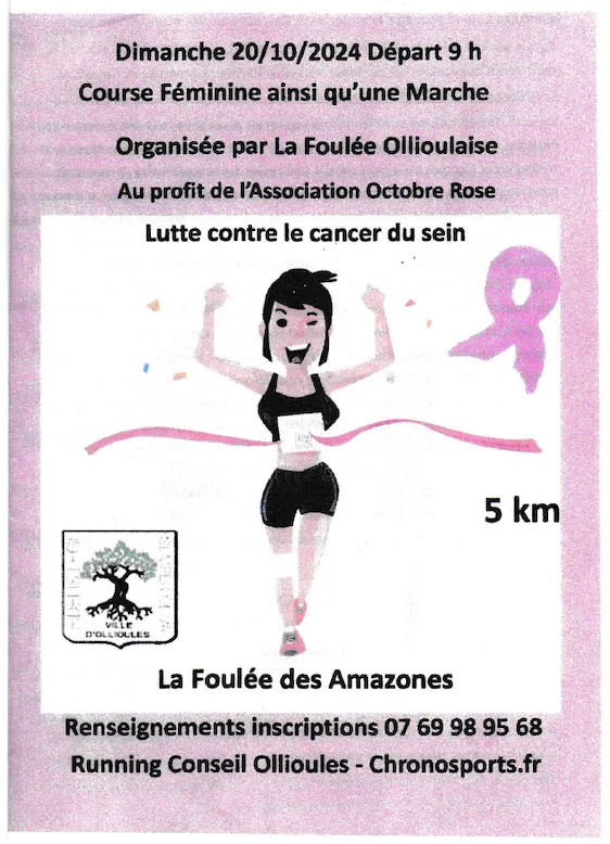 Foulée des Amazones – Ollioules 2024 Inscription Résultats