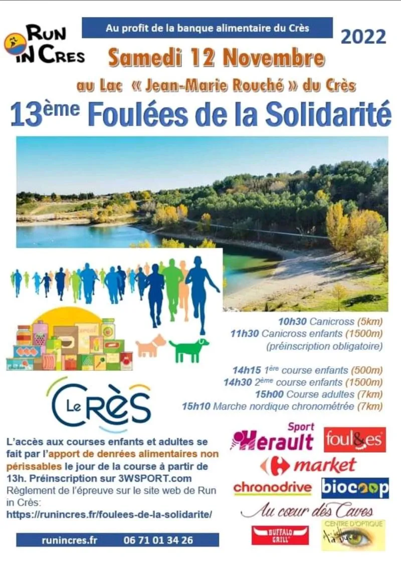 Foulées de la Solidarité – Le Crès 2024 Inscription Résultats