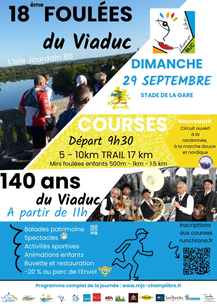 Foulées du Viaduc – L’Isle Jourdain 2024 – Infos, Inscriptions, Résultats, Trace