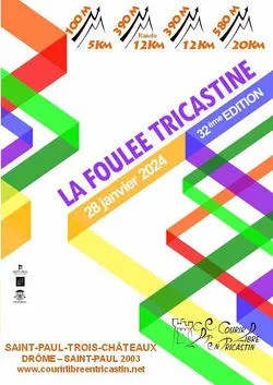 Foulée Tricastine 2025 Inscription Résultats