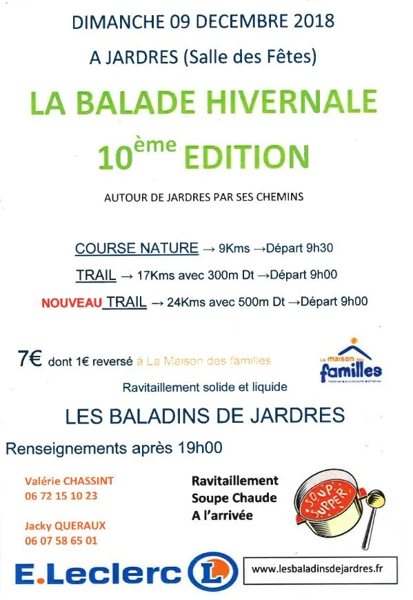 La Balade Hivernale – Jardres 2024 Inscription Résultats