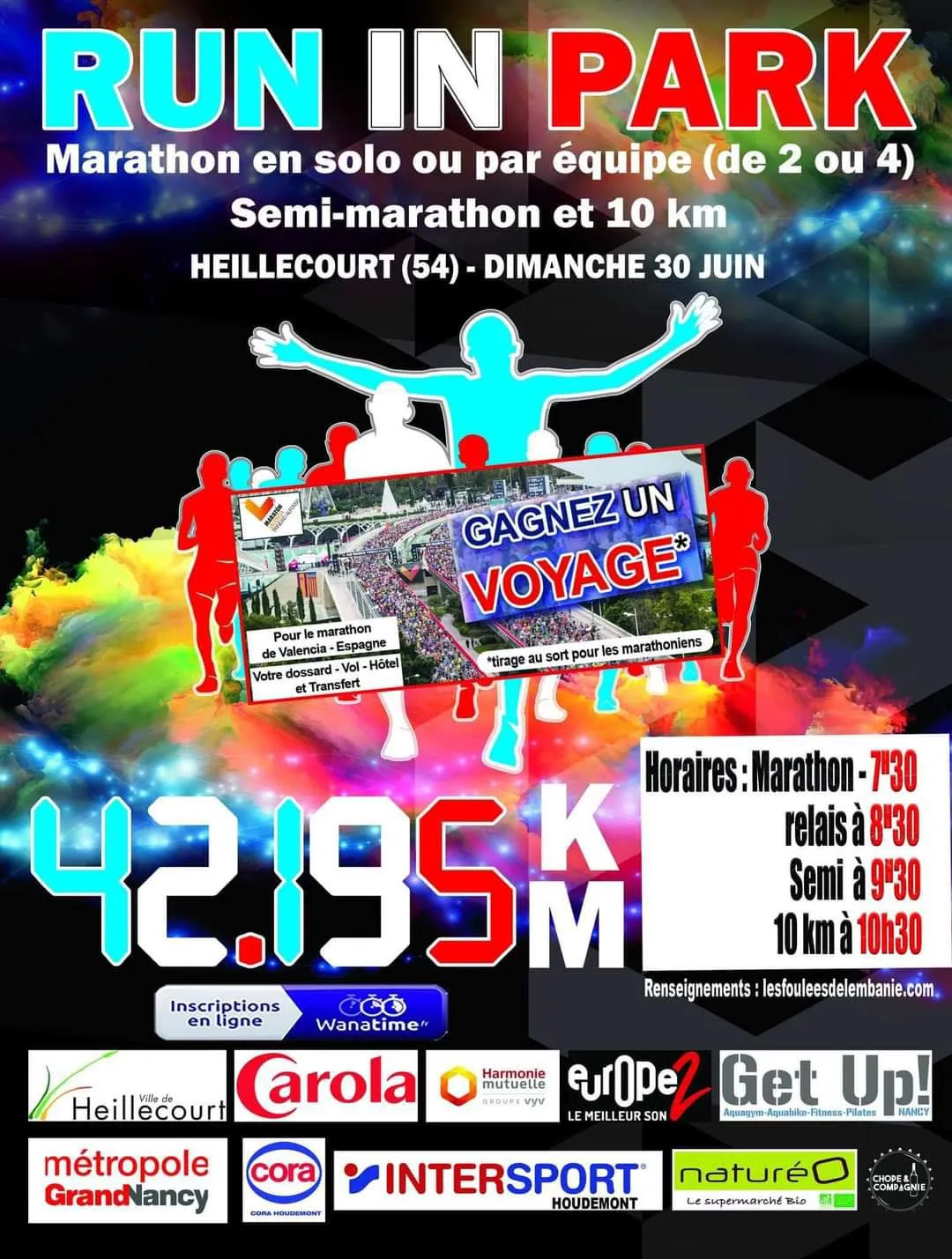 Run in park marathon festif 2025 Inscription Résultats