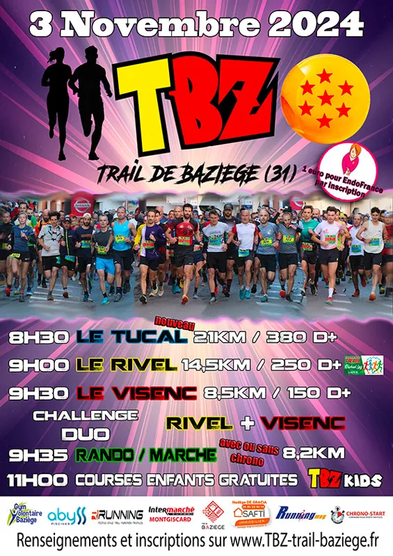 Tbz Trail de Baziège 2025 Inscription Résultats