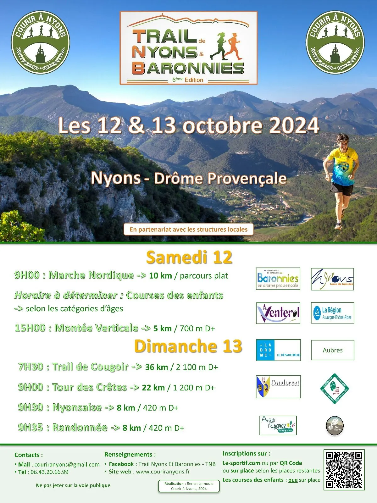 Trail de Nyons & Baronnies 2025 Inscription Résultats