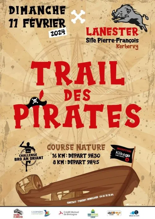 Trail des Pirates de Kerhervy 2025 Inscription Résultats