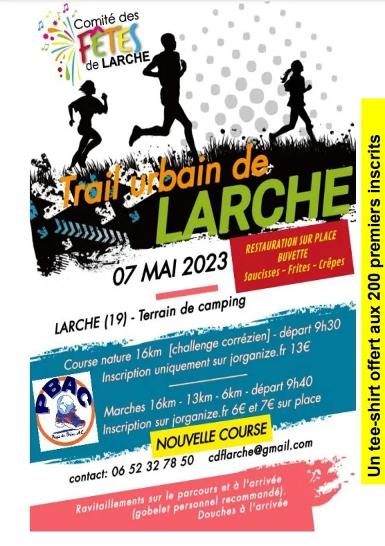 Trail urbain de Larche 2025 Inscription Résultats