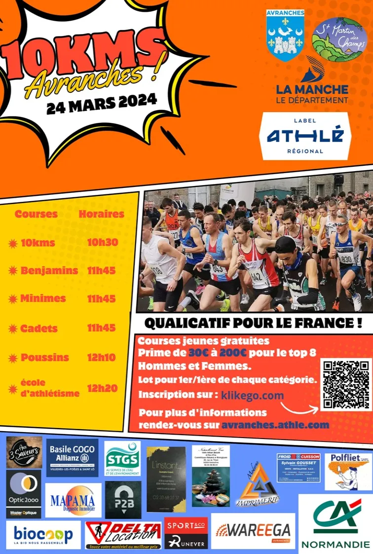 10 km d’Avranches 2025 Inscription Résultats